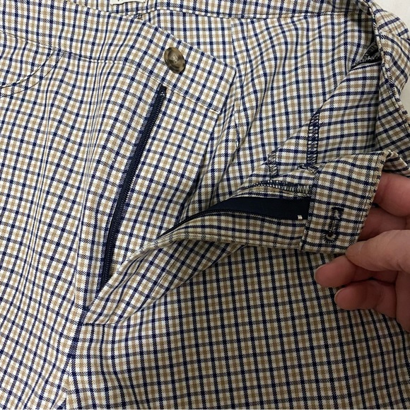 Aritzia Sunday Best Freshman Check Plaid Pant Cream/Tan/Navy size 6 - Picture 10 of 14